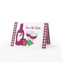 Red Wine Save the Date Cards cards