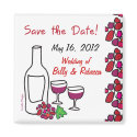 Red Wine Save the Date Magnet magnet