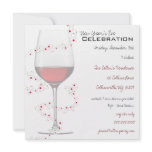 Red Wine & Sparkles New Year's Invitations
