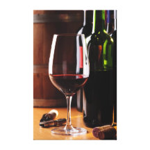 Red Wine Stretched Canvas Print
