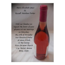 Red Wine Wedding Personalized Invite