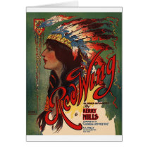 Red Wing Indian Native American Music Art cards
