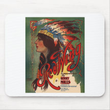 Red Wing Indian Native American Music Art Mousepads