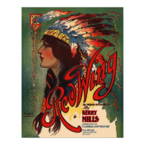 Red Wing Indian Native American Music Art Print