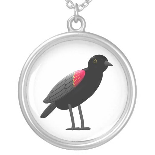 black bird necklace