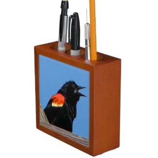 Red-Winged Blackbird Pencil Holder