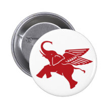 Red winged elephant buttons