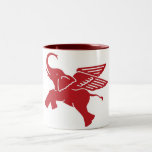 Red winged elephant mug