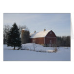 Red Winter Barn Greeting Cards