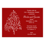 Red Winter Wedding Rehearsal Dinner Invitation