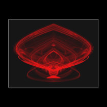 Red Wisp Fractal Postcard postcards
