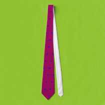 Red with Blue Penstripe Tie