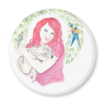 Red with Koala Bear magnets