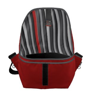 Red with Pin Stripe Lining Courier Bag rickshaw_messengerbag