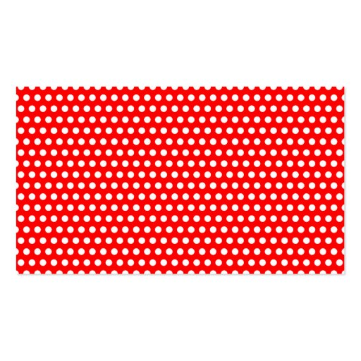 Red with Tiny White Dots Business Card Template