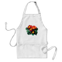 Red with Yellow Primroses aprons