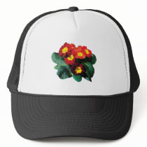 Red with Yellow Primroses hats
