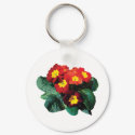 Red with Yellow Primroses keychain