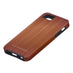 Red Wood Look Texture Pattern-Monogram casemate cases