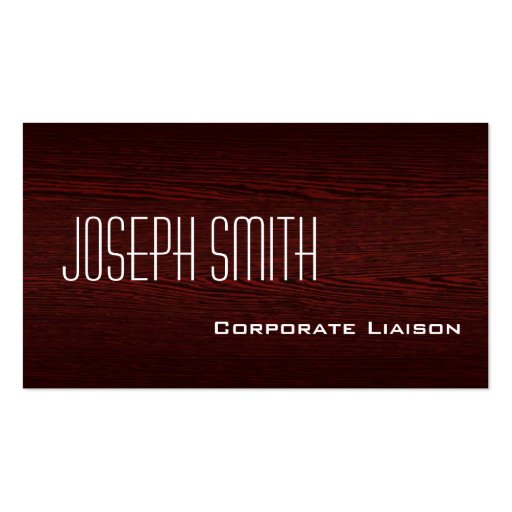 Red Wood Modern Professional Business Cards