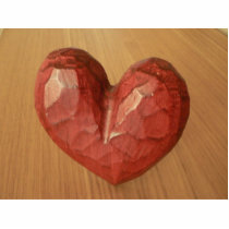 Red Wooden Heart photo sculptures by lifesphere Red Wooden Heart photo sculptures