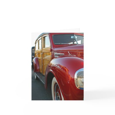 Red Woodie Note Card by woodies