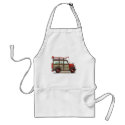 Red Woody Wagon Aprons