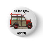 Red Woody Wagon Pins