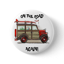 Red Woody Wagon Pins buttons by art1st Red Woody Wagon Pins buttons