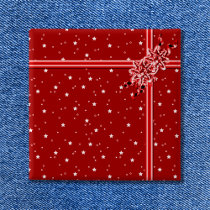 Red Wrapped Present - Customized buttons