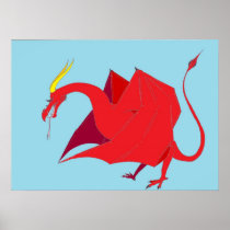 Red Wyvern Print