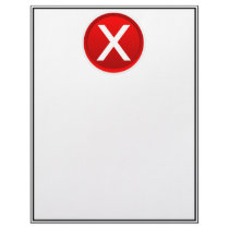 Red X - No - Symbol Letterhead Design