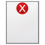 Red X - No - Symbol Letterhead Design