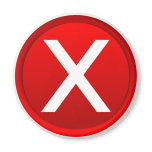 Red X - No - Symbol magnets