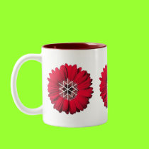 Red Xmas Daisy mugs