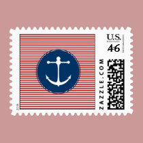 Red Yacht Club Pattern stamps