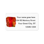 Red Yellow Abstract Stairs Cutout Picture Personalized Address Labels