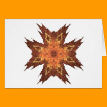 Red, Yellow, and Orange Fractal Art Flame cards