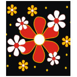 Red Yellow And White Flowers T-shirt
