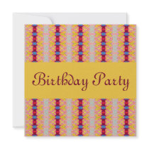 red yellow birthday invitations by DonnaGraysonAbstract red yellow birthday invitations