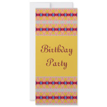 red yellow birthday invitations by DonnaGraysonAbstract red yellow birthday invitations