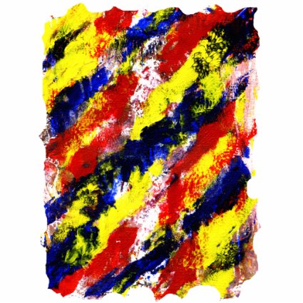 Red Yellow Blue bright colour abstract smear Cut Outs