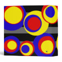 red yellow blue dots Black Stripes