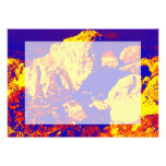 Red yellow blue rock abstract Ft. Pierce Custom Invite