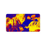 Red yellow blue rock abstract Ft. Pierce Custom Address Labels