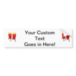 Red Yellow Congas in stands graphic image Bumper Sticker