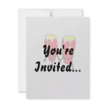 Red Yellow Congas in stands graphic image Custom Invitations