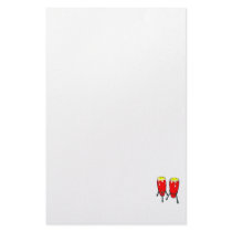 Red Yellow Congas in stands graphic image Custom Stationery