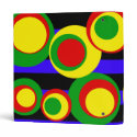 red yellow green dots Black Stripes