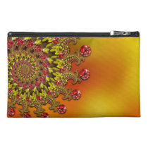 Red Yellow & Orange Bokeh Fractal Pattern Travel Accessories Bag